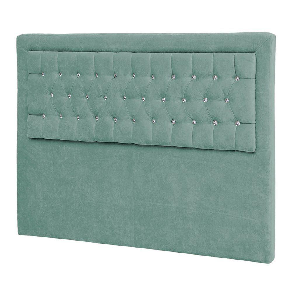 Cabeceira Queen Iasi P04 160 Cm Suede Turquesa Tca 946 - 4