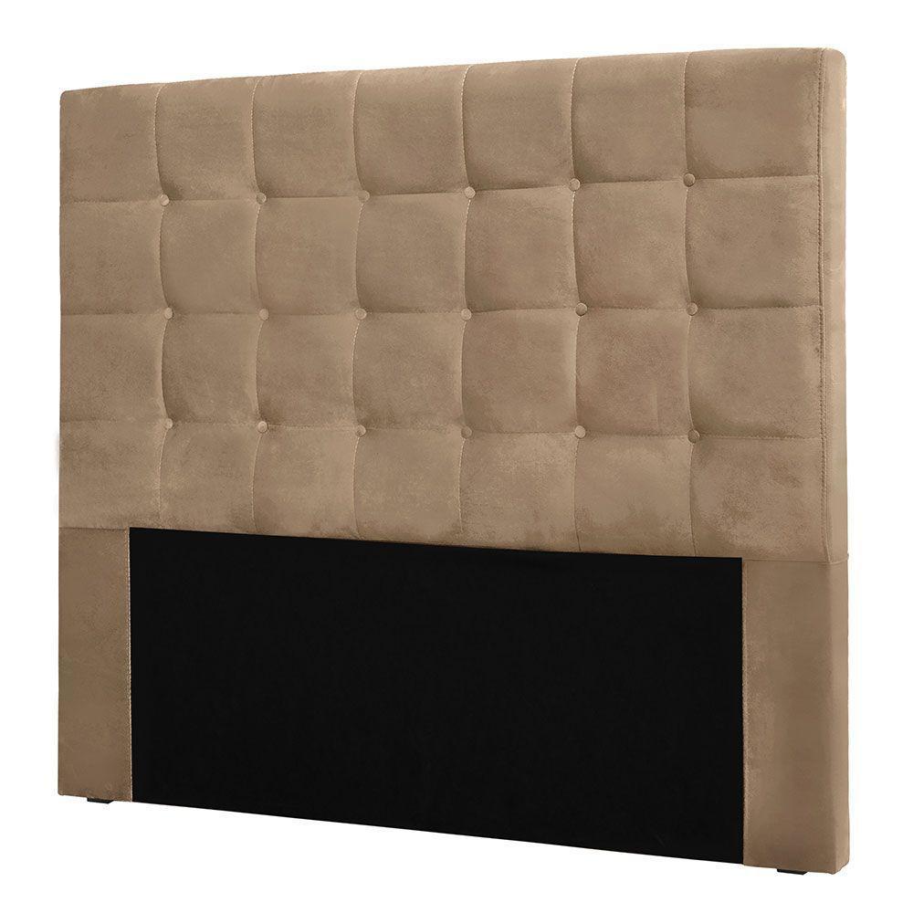 Cabeceira Casal 1,40m Santiago Suede Bege - Pallazio - 4