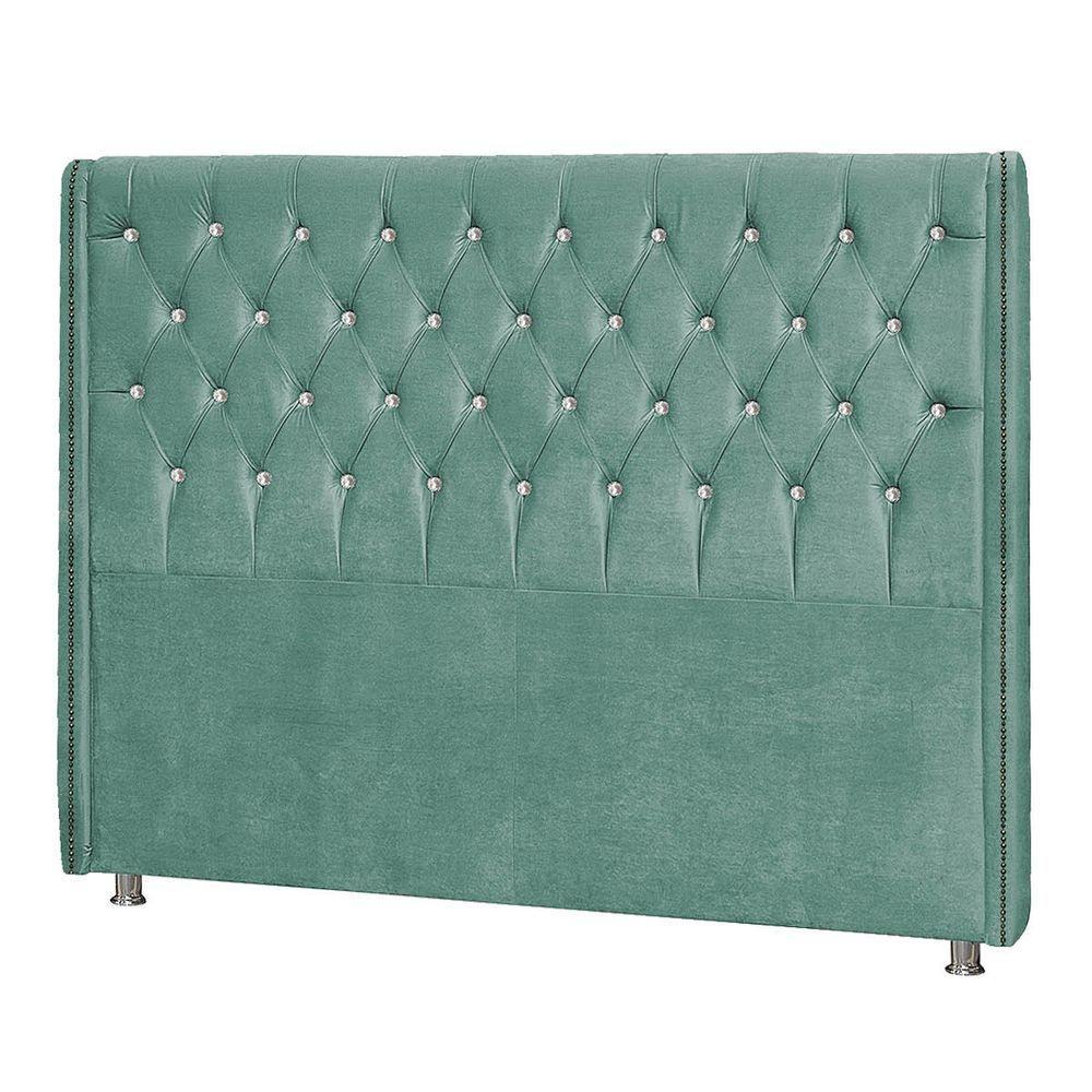 Cabeceira Queen Tóquio P04 160 Cm Suede Turquesa Tca 946 - 4
