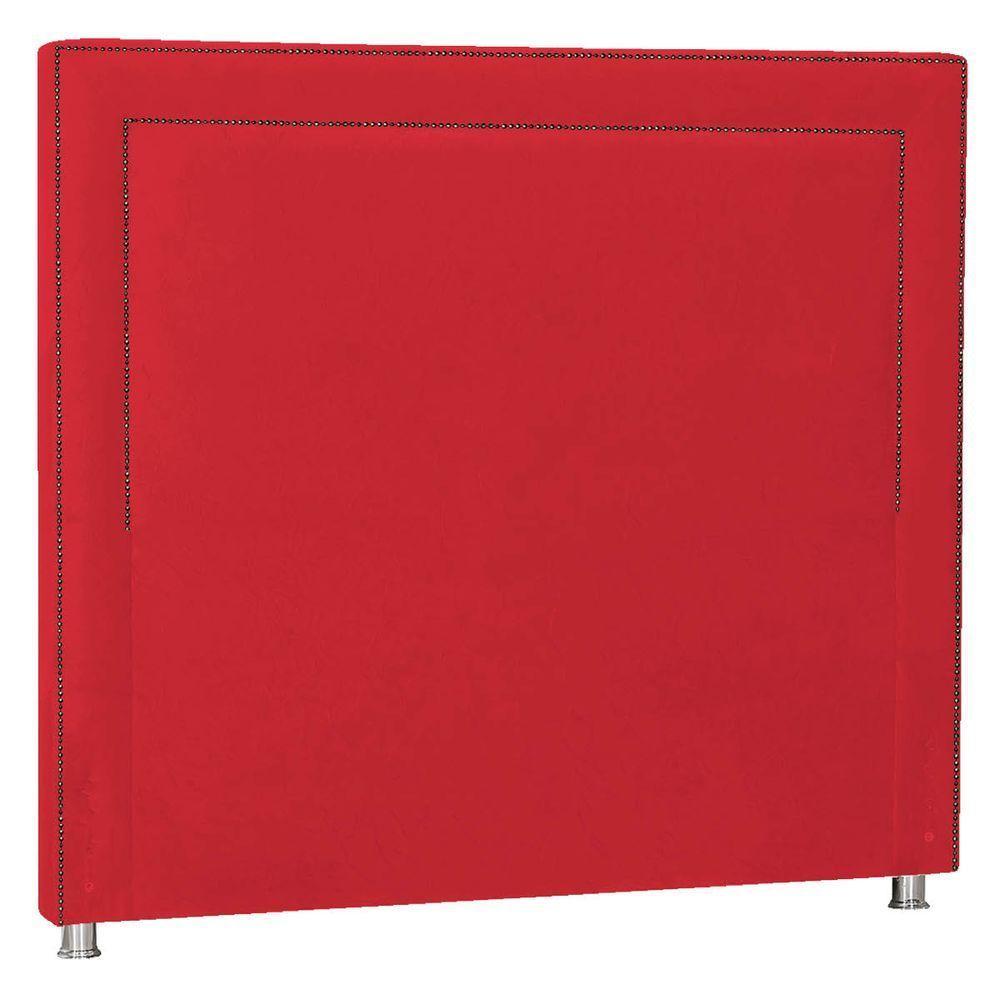 Cabeceira Queen Moscou P04 160 Cm Suede Vermelho Tca 53 - 1