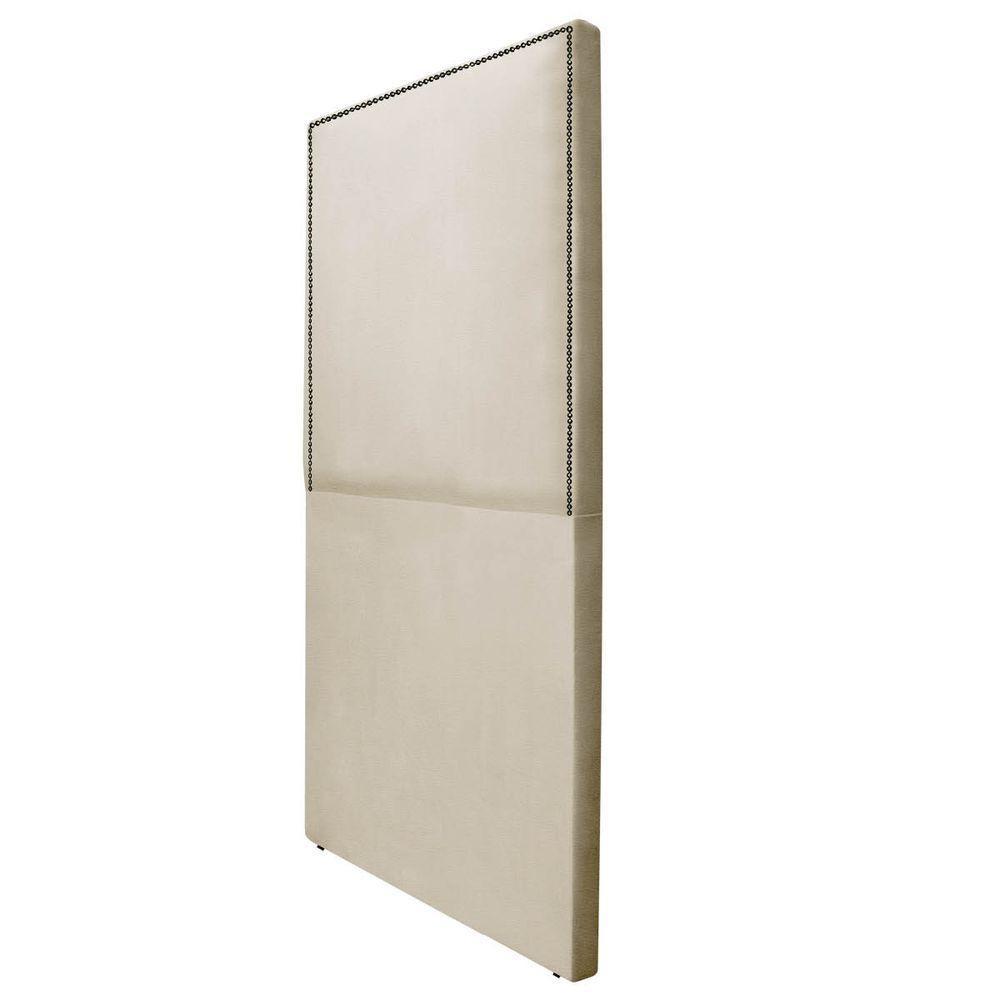 Cabeceira Solteiro Bali P02 90 cm Para Cama Box Bege - 4