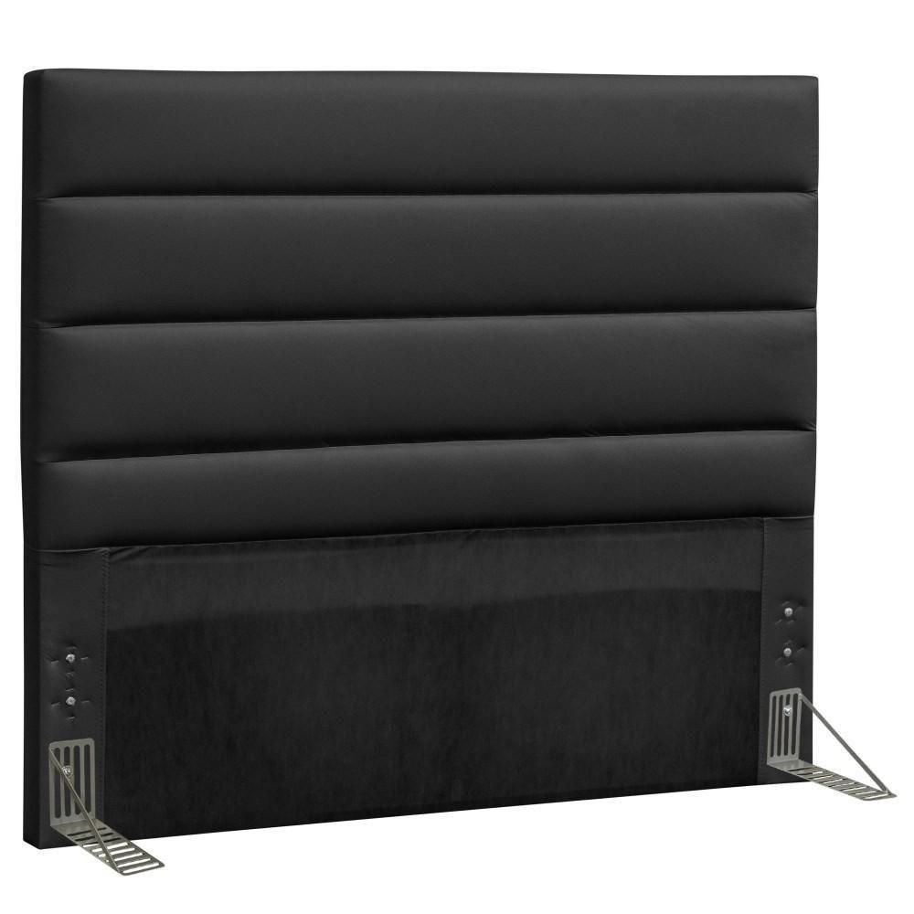 Cabeceira Quarto Casal Queen Greta 160Cm Corano Preto - D'Monegatto - 1