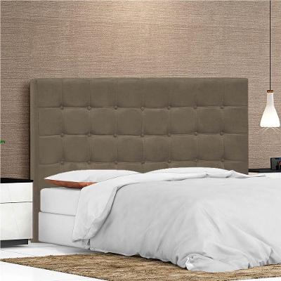 Cabeceira Casal Pequim P04 140 Cm Suede Marrom Claro Tca 945