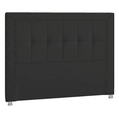 Cabeceira Casal Catania P04 140 Cm Suede Preto Tca 944