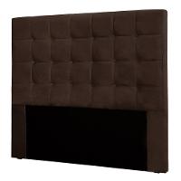 Cabeceira Casal 1,40m Santiago Suede Marrom - Pallazio