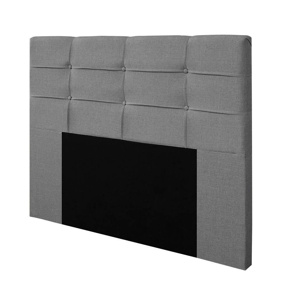 Cabeceira Casal 1,40m Moscou Linho - Pallazio Cor Cinza - 1