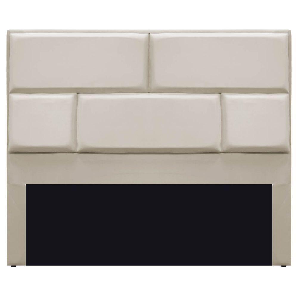 Cabeceira Queen Brick P02 160 cm Para Cama Box Suede Bege - 6