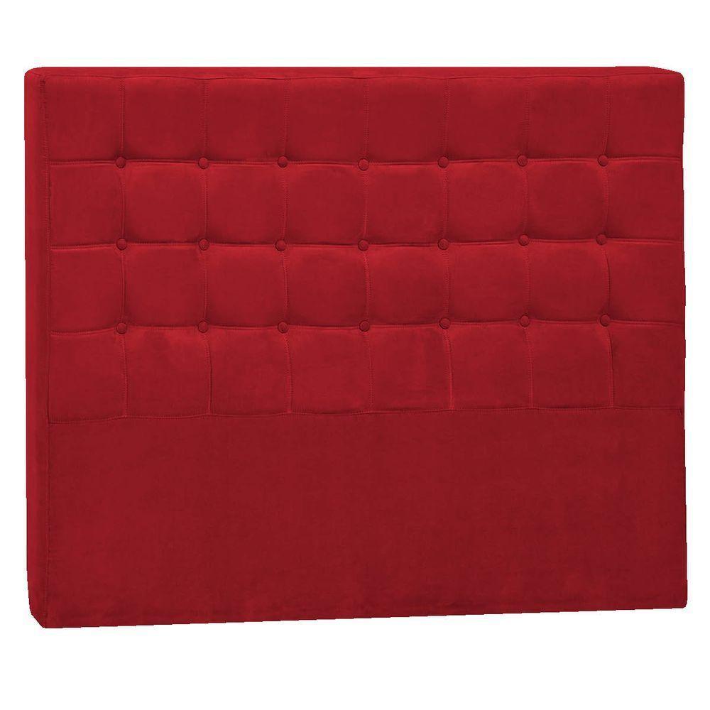 Cabeceira Queen Pequim P04 160 Cm Suede Vermelho Tca 53 - 1