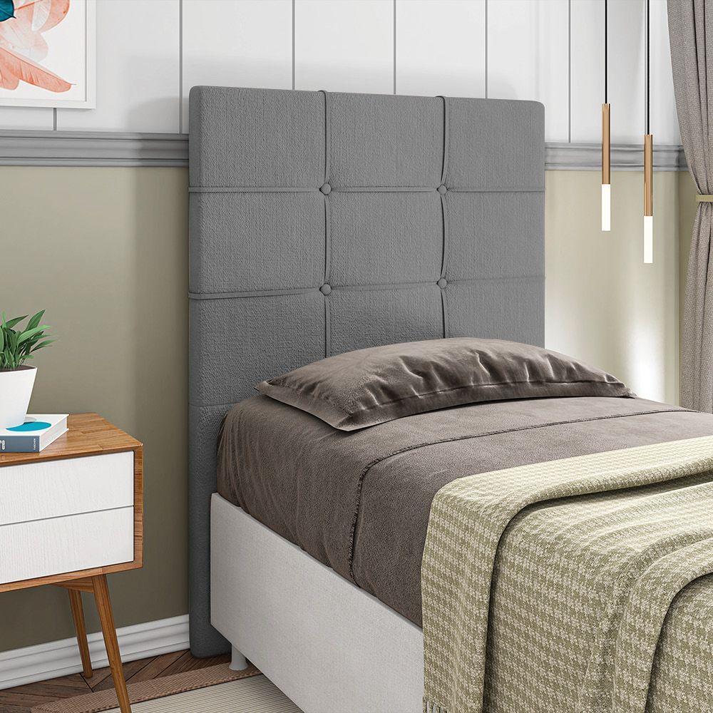 Cabeceira Solteiro 0,90m Moscou Linho - Pallazio Cor Cinza - 3