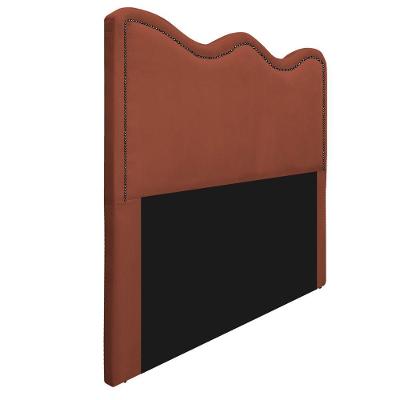 Cabeceira King Bari P02 195 cm Para Cama Box Suede Terracota