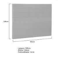 Cabeceira Casal Porto P04 140 Cm Suede Cinza Tca 940 - 5