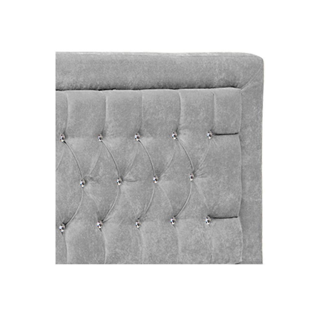 Cabeceira Queen Iasi P04 160 Cm Suede Cinza Tca 940 - 2
