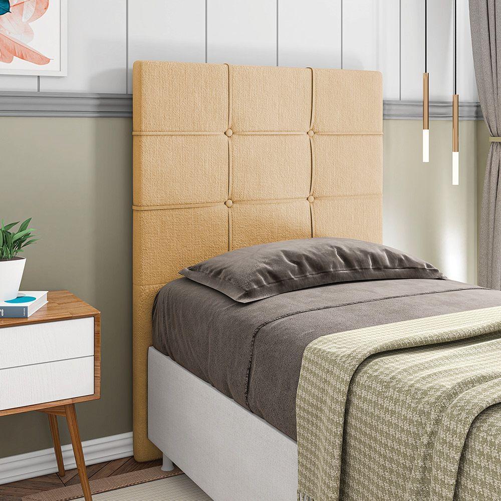 Cabeceira Solteiro 0,90m Moscou Linho Bege - Pallazio - 3