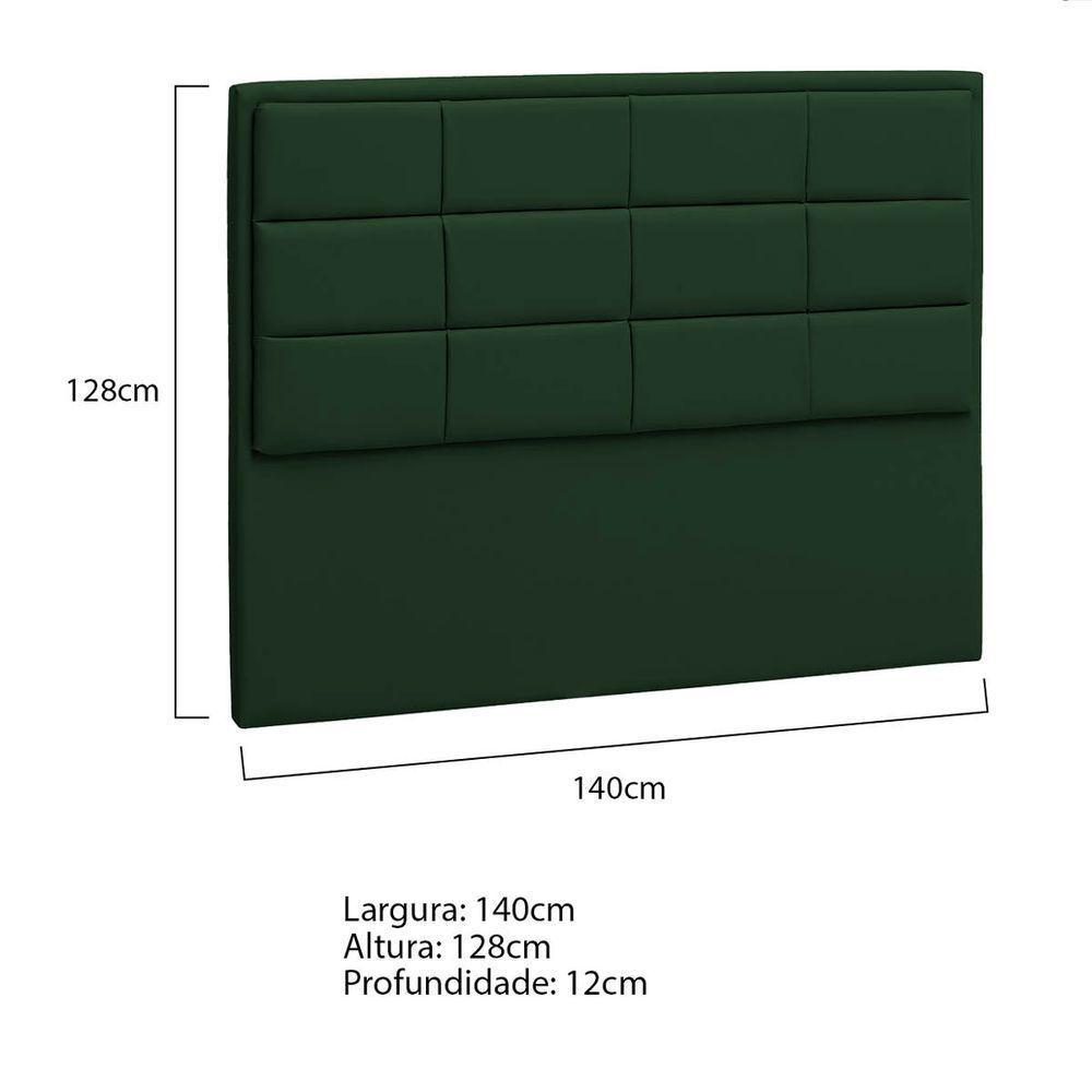 Cabeceira Casal Tallin P04 140 Cm Suede Verde Tca 947 - 5
