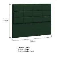 Cabeceira Casal Tallin P04 140 Cm Suede Verde Tca 947 - 5