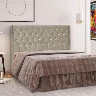 Cabeceira Casal Tóquio P04 140 Cm Suede Bege Tca 941