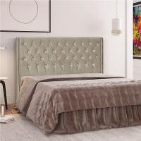 Cabeceira Casal Tóquio P04 140 Cm Suede Bege Tca 941 - 1