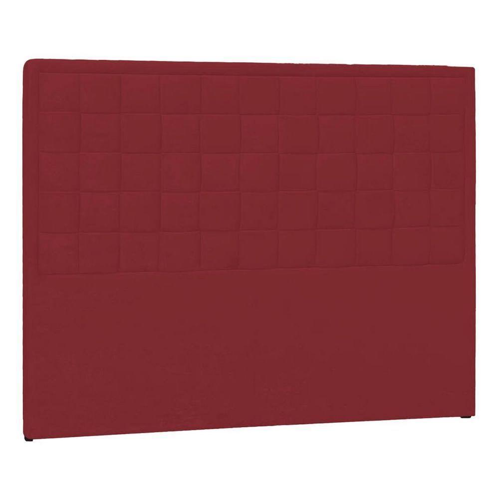Cabeceira Casal Palermo P04 140 Cm Suede Vermelho Tca 53 - 1