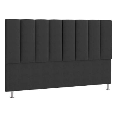 Cabeceira Casal Hannover P04 140 Cm Suede Preto Tca 944