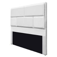 Cabeceira King Brick P02 195 cm Para Cama Box Suede Branco