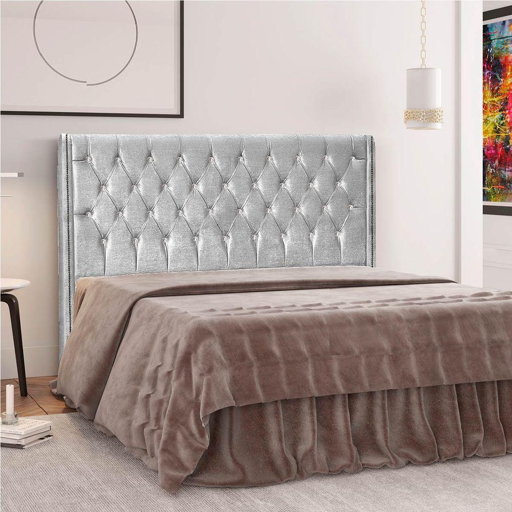 Cabeceira Casal Tóquio P04 140 Cm Suede Cinza Tca 940 - 6