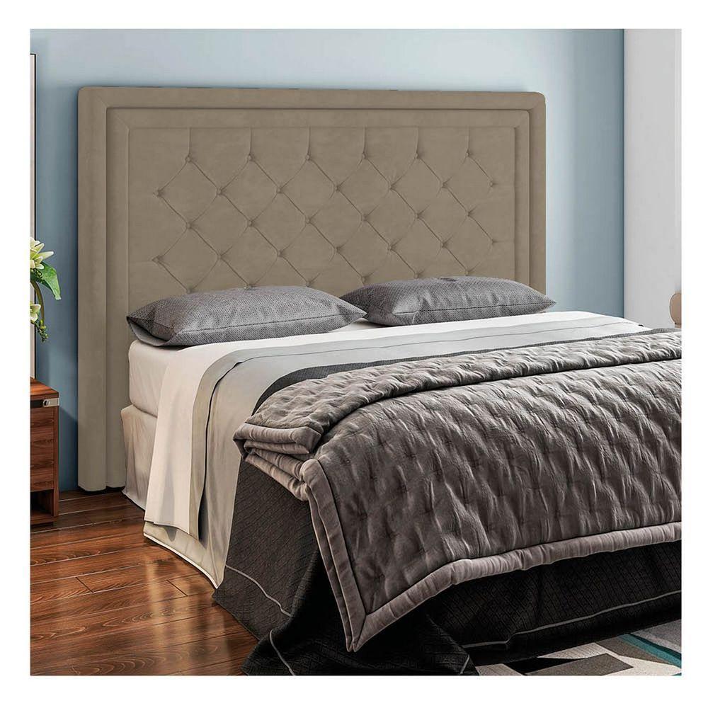 Cabeceira Casal P04 140 Cm Suede Marrom Claro Tca 945 - 6