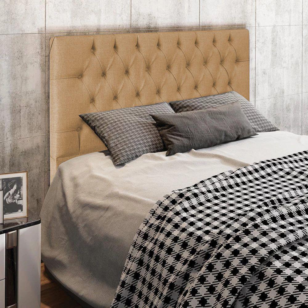 Cabeceira Queen 1,60m Amsterdã Linho - Pallazio Cor Bege - 3