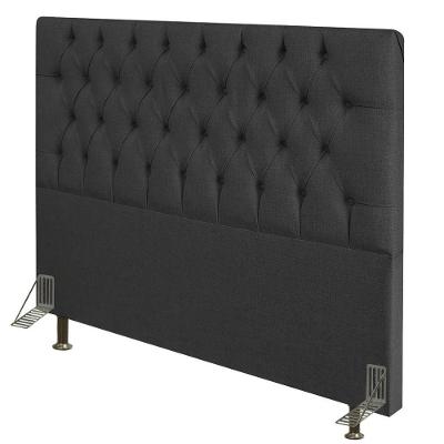 Cabeceira King 1,95m Amsterdã Linho - Pallazio Cor Grafite