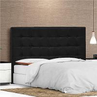 Cabeceira Casal Pequim P04 140 Cm Suede Preto Tca 944 - 6