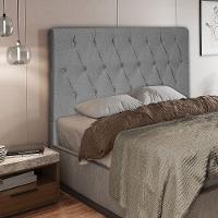 Cabeceira Queen 1,60m Estocolmo Linho - Pallazio Cor Cinza - 5