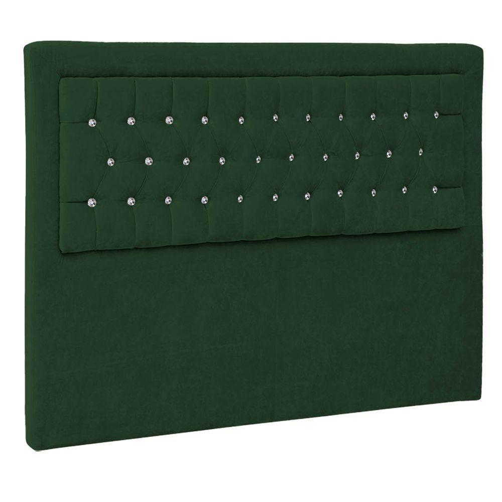 Cabeceira Casal Iasi P04 140 Cm Suede Verde Tca 947 - 1