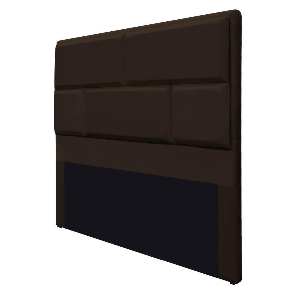 Cabeceira King Brick P02 195 cm Para Cama Box Marrom - 4