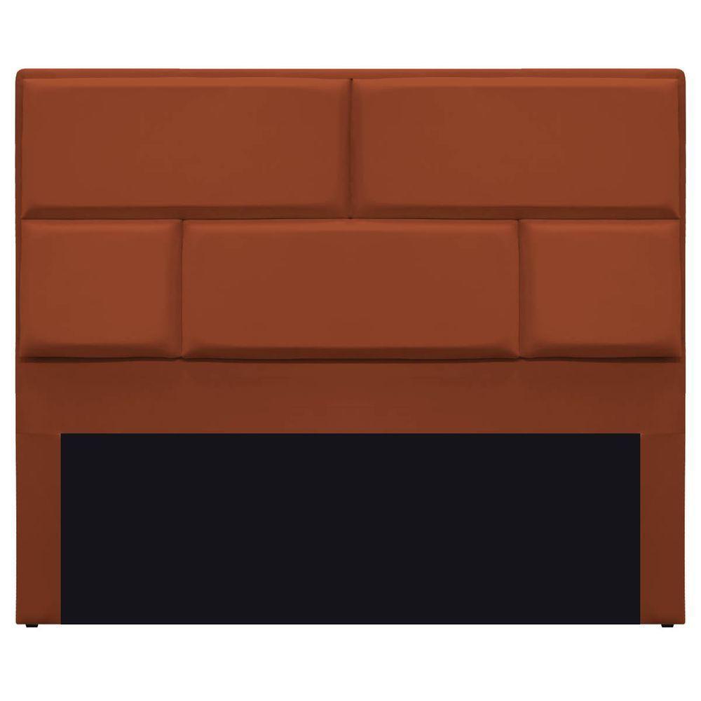 Cabeceira Solteiro Brick P02 90 Cm Para Cama Box Suede - Doce Sonho Móveis Terracota - 5