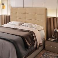 Cabeceira Casal 1,40m Moscou Linho - Pallazio Cor Bege - 3