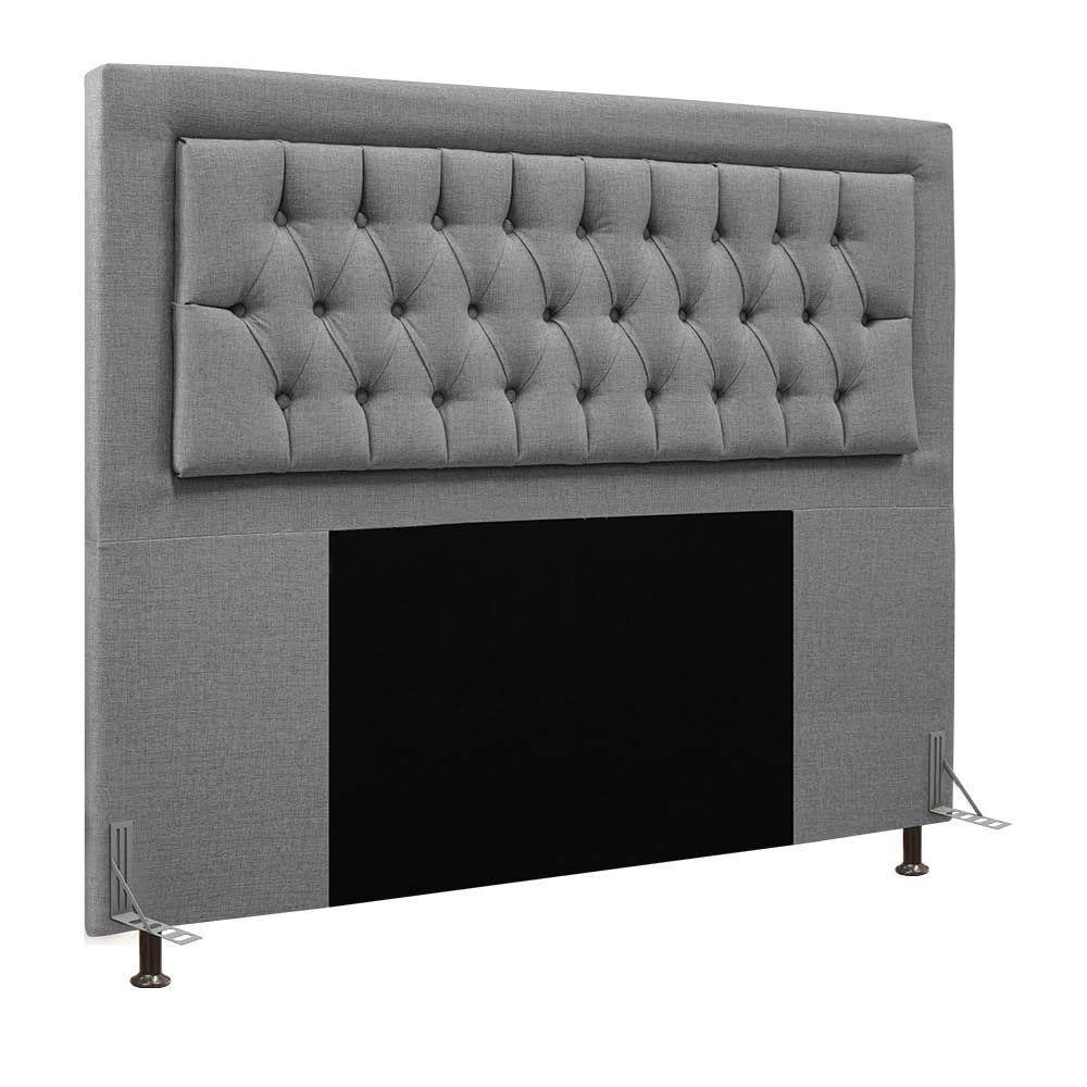 Cabeceira Solteiro 0,90m Maribor Linho - Pallazio Cor Cinza - 1