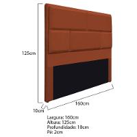 Cabeceira Queen Brick P02 160 cm Para Cama BoxTerracota - 9