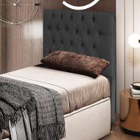 Cabeceira Solteiro 0,90m Amsterdã Linho - Pallazio Cor Grafite - 3