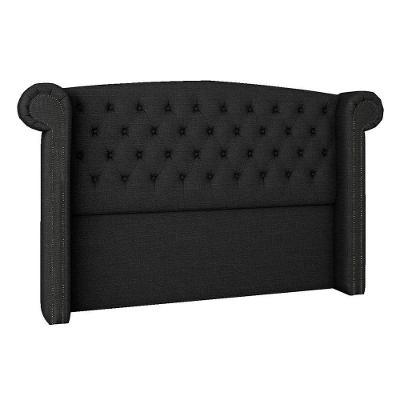 Cabeceira Casal Lyon P04 140 Cm Suede Preto Tca 944