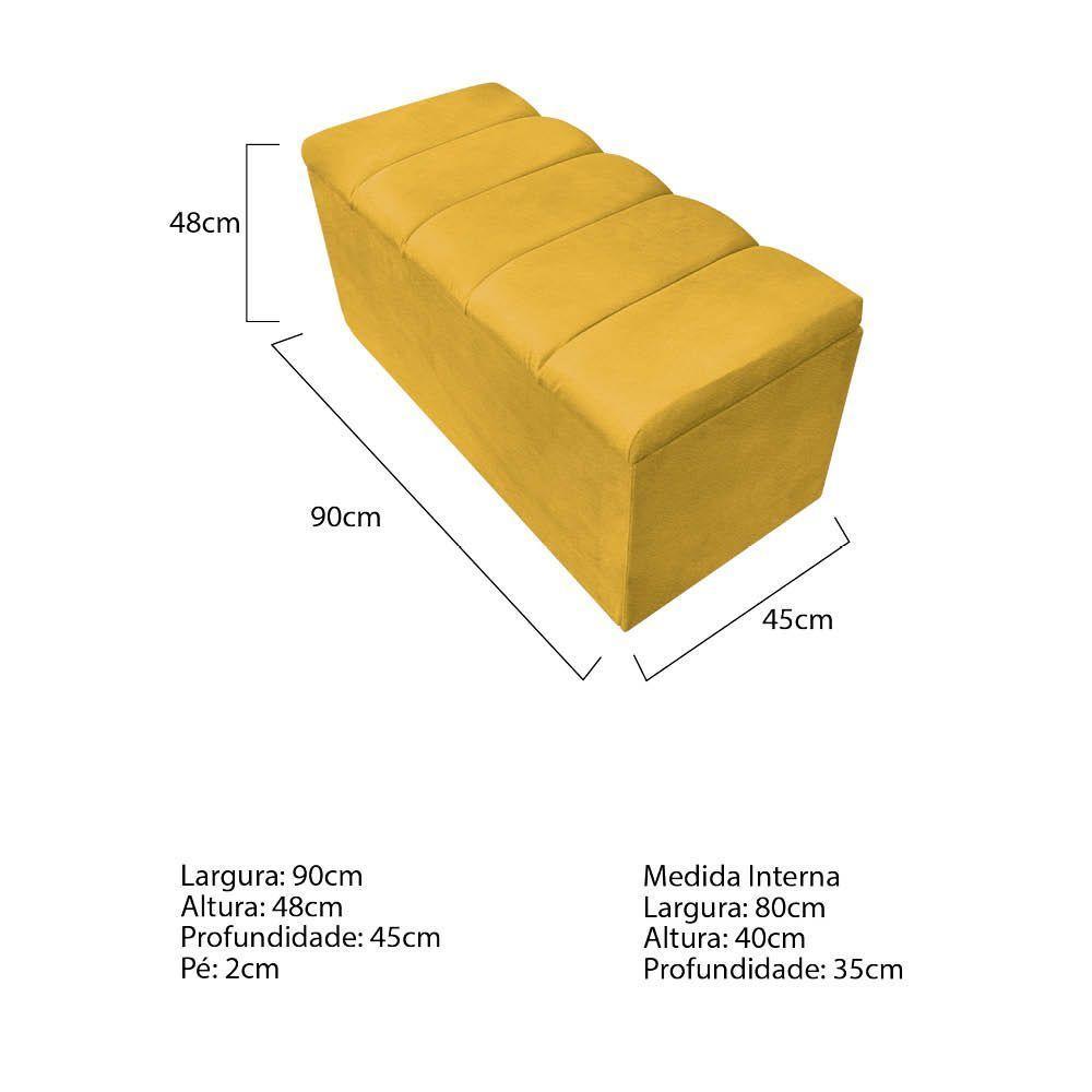 Kit Cabeceira E Calçadeira Sevilha P02 90 Cm Solteiro Corano - 3