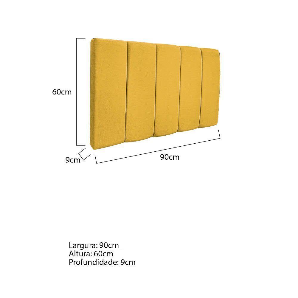 Kit Cabeceira E Calçadeira Sevilha P02 90 Cm Solteiro Corano - 4