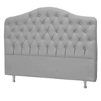 Cabeceira Casal Florence P04 140 Cm Suede Cinza Tca 940 - 1