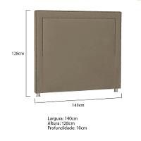 Cabeceira Casal P04 140 Cm Suede Marrom Claro Tca 945 - 5