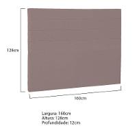 Cabeceira Queen Porto P04 160 Cm Suede Rosê Tca 949 - 5