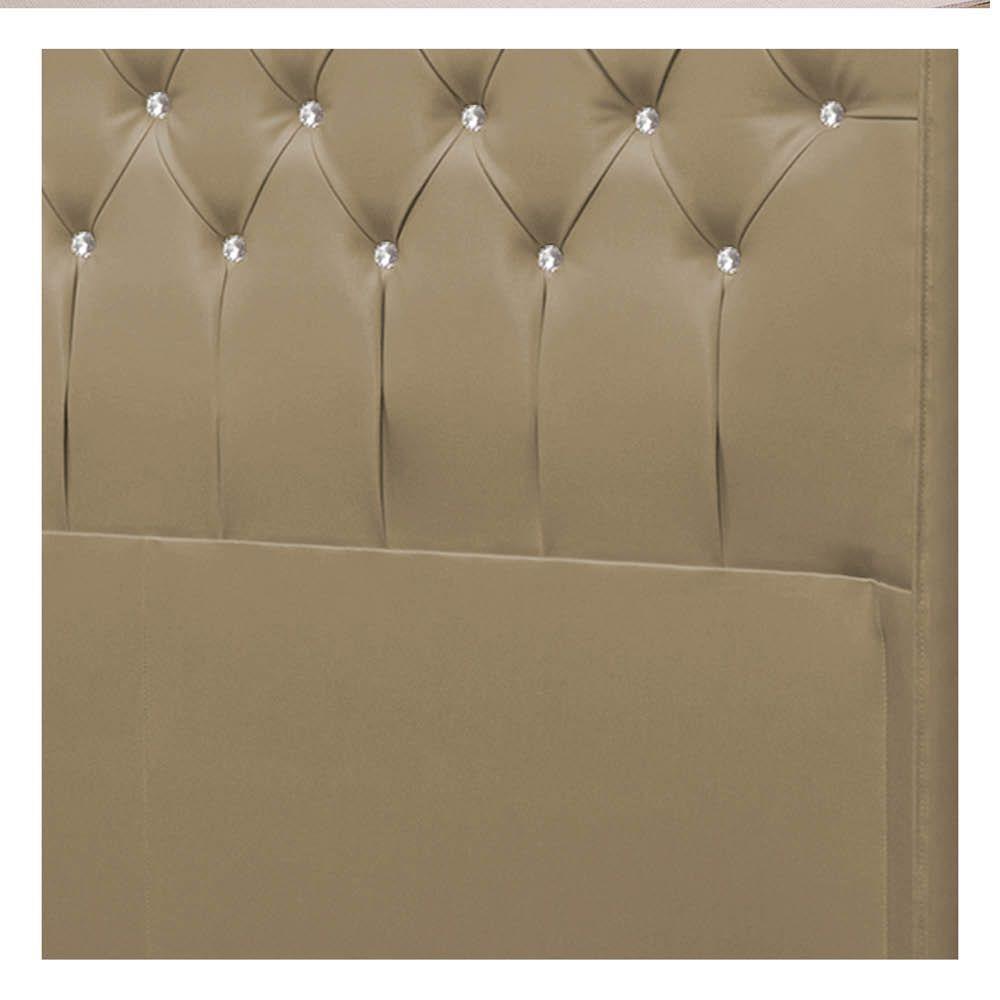 Cabeceira Casal Brescia P04 140 Cm Suede Bege Tca 941 - 2