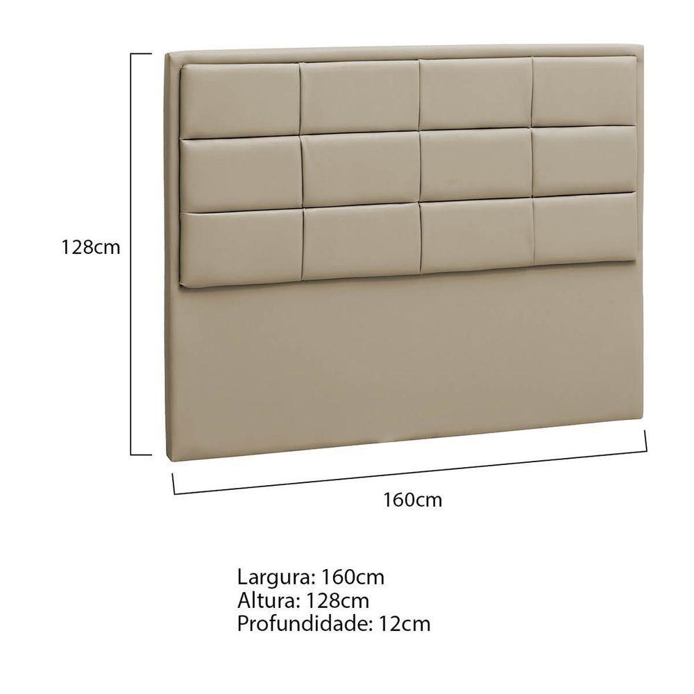 Cabeceira Queen Tallin P04 160 Cm Suede Bege Tca 941 - 6