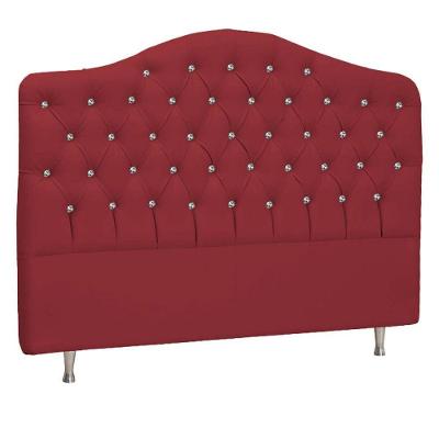 Cabeceira Casal Florence P04 140 Cm Suede Vermelho Tca 53