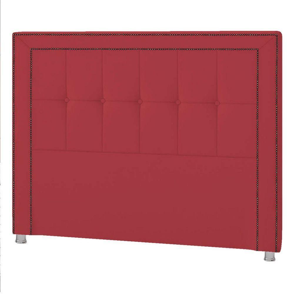 Cabeceira Casal Catania P04 140 Cm Suede Vermelho Tca 53 - 4