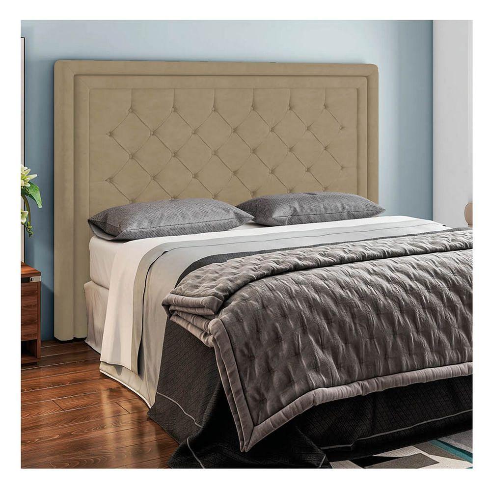 Cabeceira Casal Estocolmo P04 140 Cm Suede Bege Tca 941 - 6