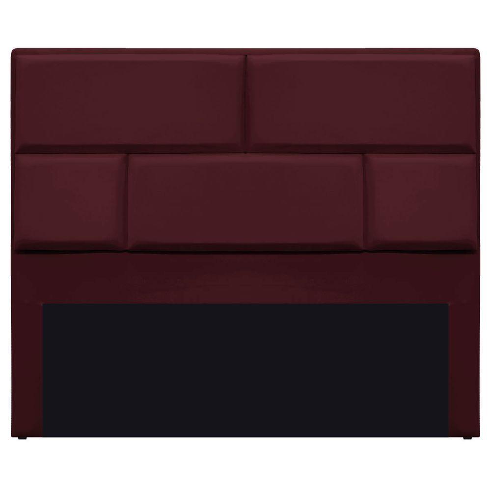 Cabeceira King Brick P02 195 cm Para Cama Box Suede Bordô - 6