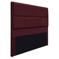 Cabeceira King Brick P02 195 cm Para Cama Box Suede Bordô - 1
